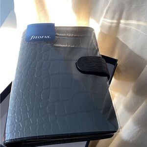 Classic Croc Personal Original Filofax Organizer Ebony BNIB